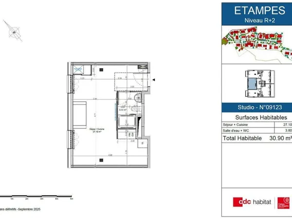 Appartement 1 pièce 31 m²