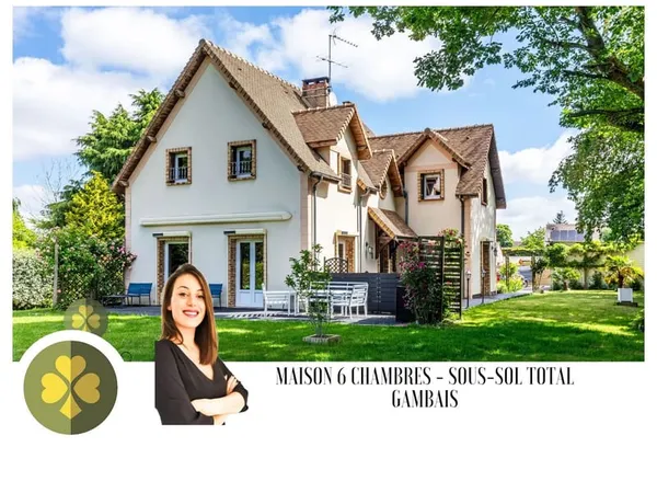 à vendre + Maison Gambais - 215m2 + sous-sol total + dpt Yve