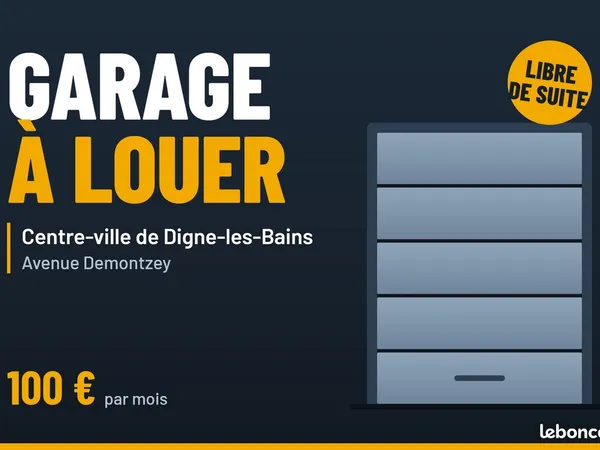 Garage de 15 m² à louer - Centre-ville de Digne-les-Bains