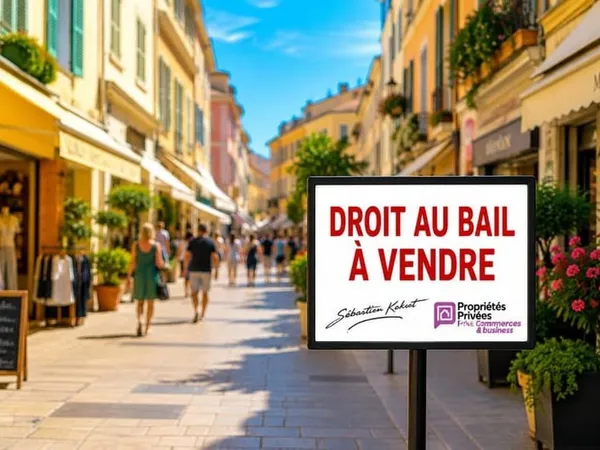 Cession de droit au bail à Menton, emplacement n°1 en rue piétonne - belle vitrine