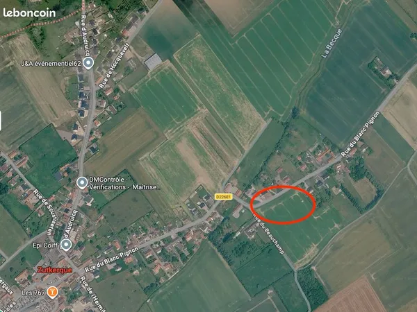 Terrain constructible a vendre zutkerque