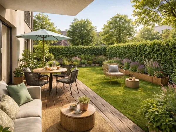 IL NE MANQUE RIEN à ce grand 4 piéces : Terrasse, Jardin et Parking sous-sol.