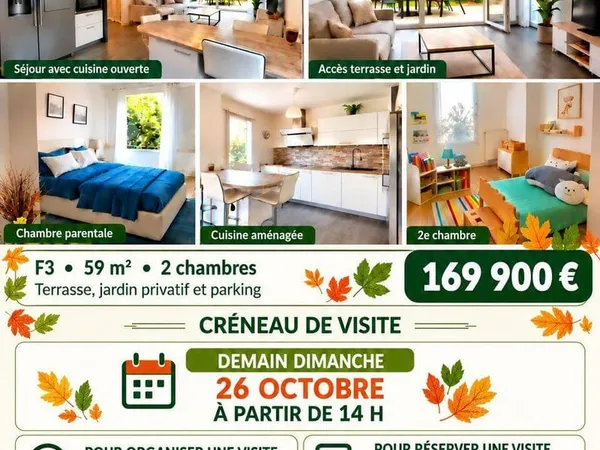 Appartement 3 pièces 59 m²