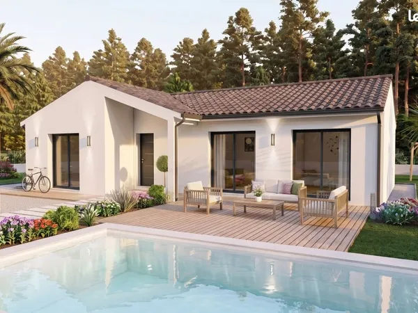 Projet maison neuve plain-pied (3 ch.) avec terrain de 550 m² - MESSANGES (40)