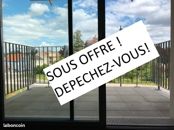 SOUS OFFRE Appartement T2 frontalier, balcon 6m2 état neuf