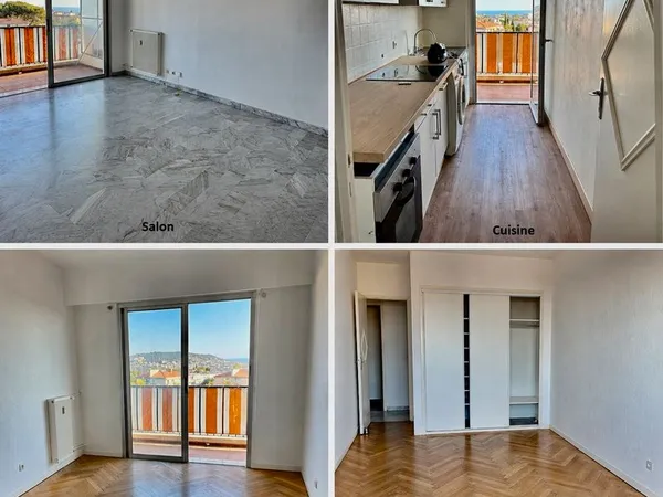 2 pièces 46.79 m2 vue mer Cimiez Scudéri Nice