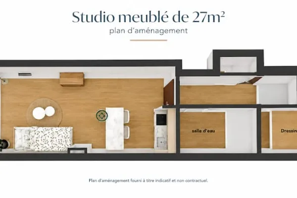 Appartement 1 pièce 27 m²