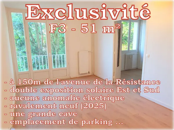 Appartement 3 pièces 50 m²