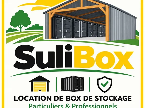 Conteneur stockage artisan sous abri à Sulignat