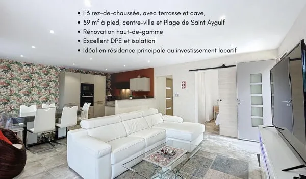 Appartement 3 pièces 59 m²
