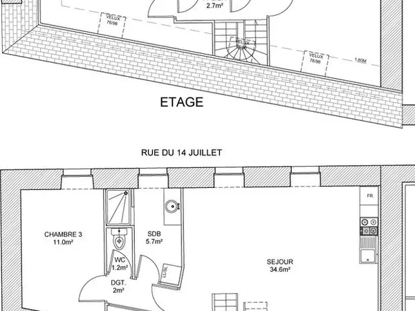 Audierne: Loue appartement T4