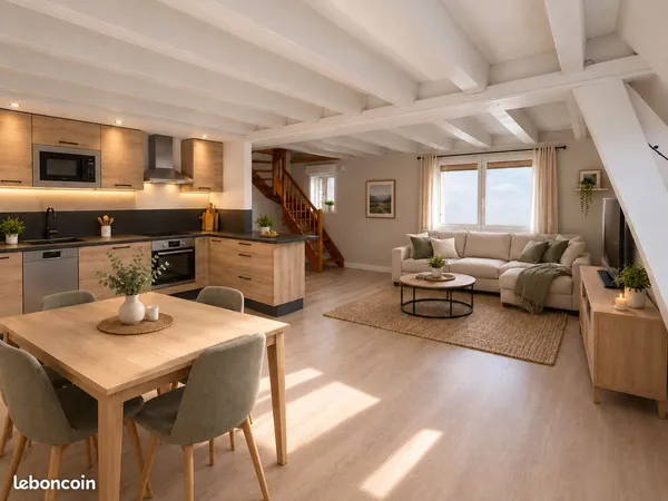 Vimines - T3 duplex rénové 62 / 74 m2 , 2 parkings, 1 cave, proche Chambéry