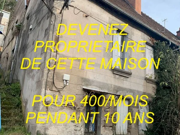 Maison avec travaux 350/mois vente à terme viager libre location accession vente