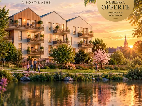 PONT-L'ABBÉ  T2 NEUF AU 3ème ET DERNIER ÉTAGE + BALCON + CUISINE NOBLESSA OFFERTE