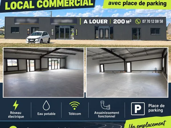 Local commercial à Louer 200m2