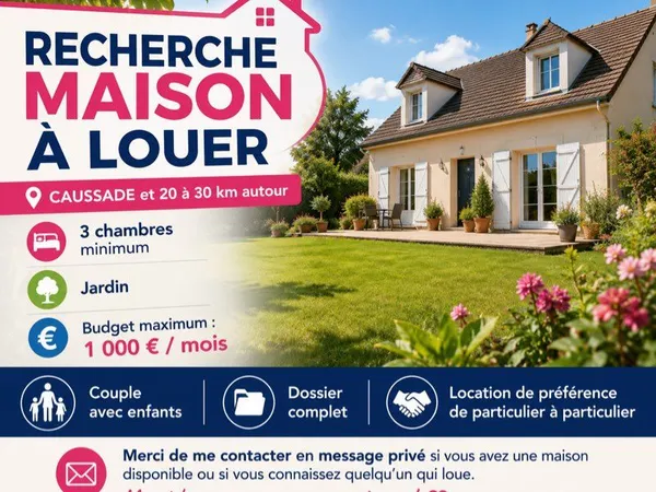 Maison Location Caussade 4p 110m² 1000€