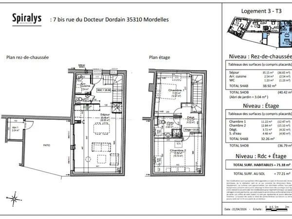 Maison 3 pièces 71 m²