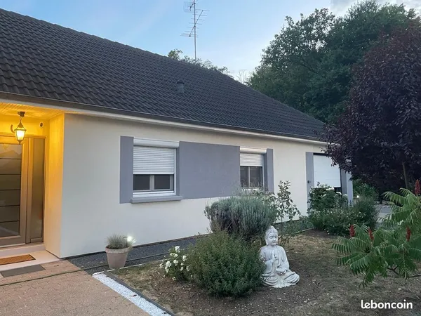 Maison de plain-pied contemporaine - 135 m² | Jardin 1 050 m² | Châteauroux métropole. Prix : 292 00