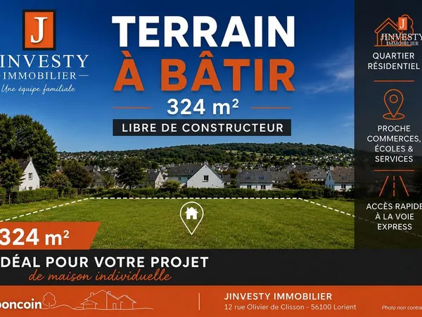 Terrain 324 m² Quimperlé