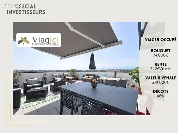 Appartement en viager 4 pièces 107 m²