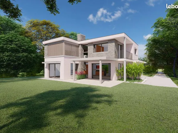 Terrain 868m2 avec PC maison d'architecte 150m2