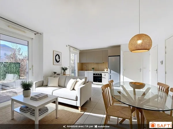 T3 52 m² REFAIT À NEUF - REZ-DE-JARDIN - 2 CHAMBRES -