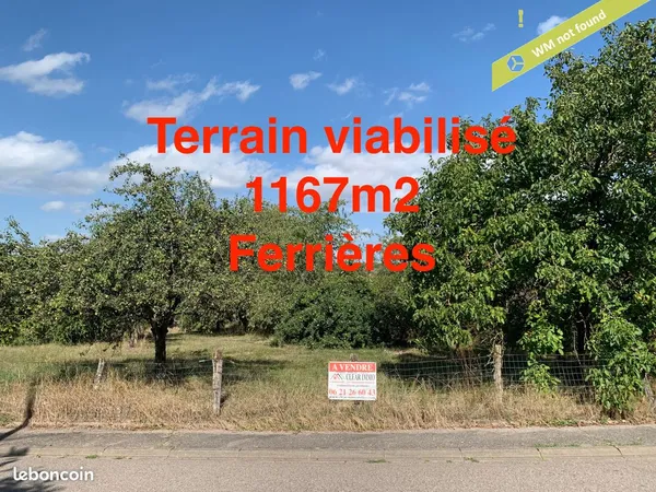 Terrain 1167 m² Ferrières