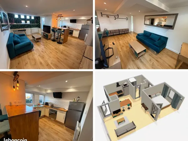 À louer - appartement meublé de 35 m² à Dunkerque Centre