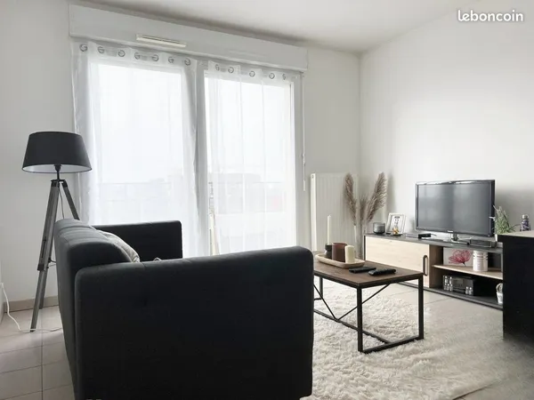 Appartement T2 de 37m2+balcon+parking, Normes BBC, loué clef en main