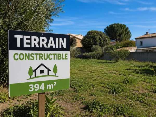 Terrain constructible 394 m²