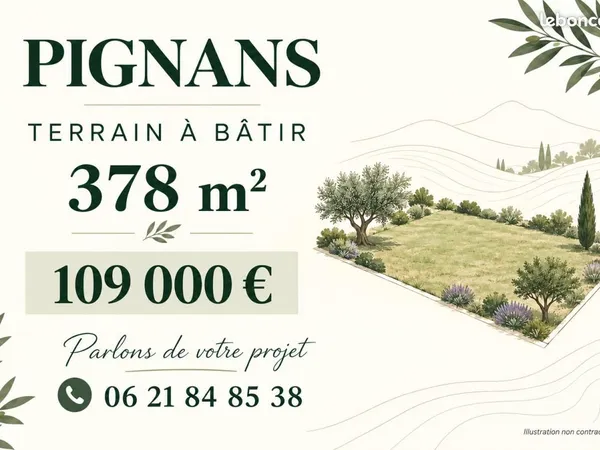 Terrain 378 m² Pignans