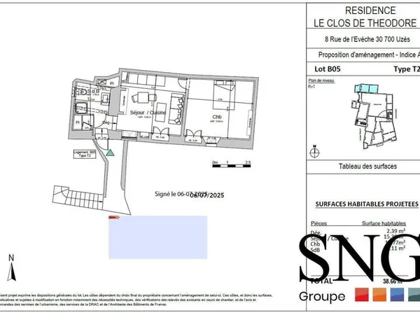 Appartement 2 pièces 39 m²