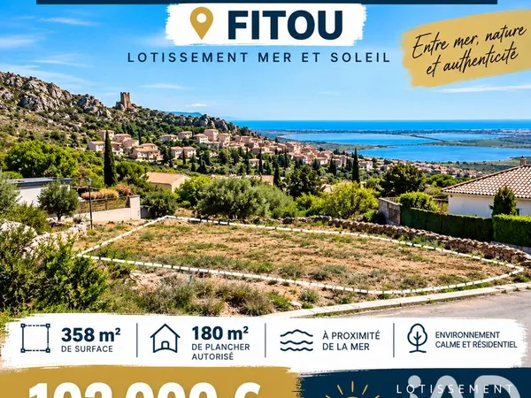 Terrain 358 m² Fitou