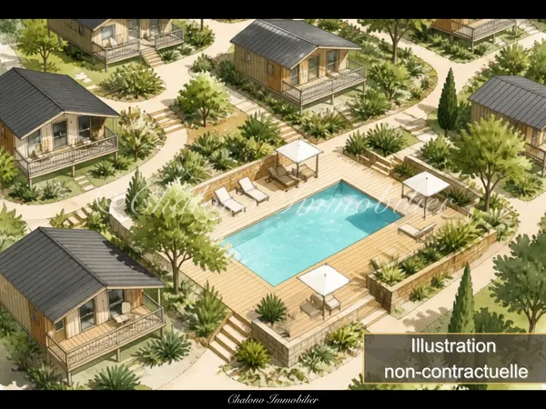 DEPT 34 - AGDE - CAMPING A VENDRE - CHALETS, MAISON, STUDIOS ET PISCINE