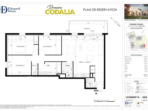 Appartement 4 pièces 84 m²
