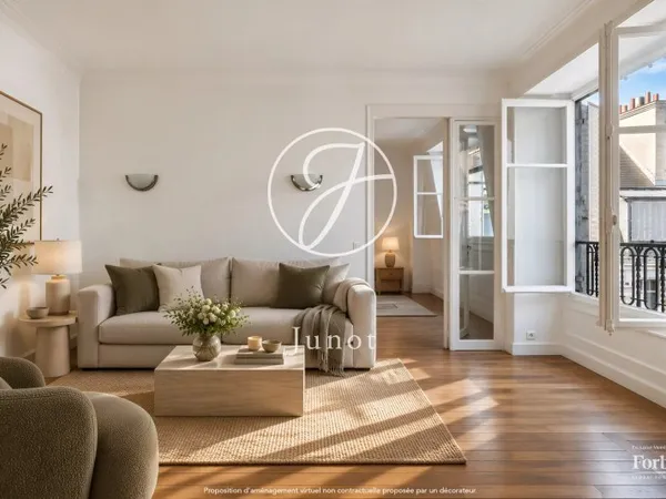 Paris 16e - JASMIN - Appartement - 2 pièces - 45,65m² Carrez - 47,57m² au sol - 1 chambre - Étage él