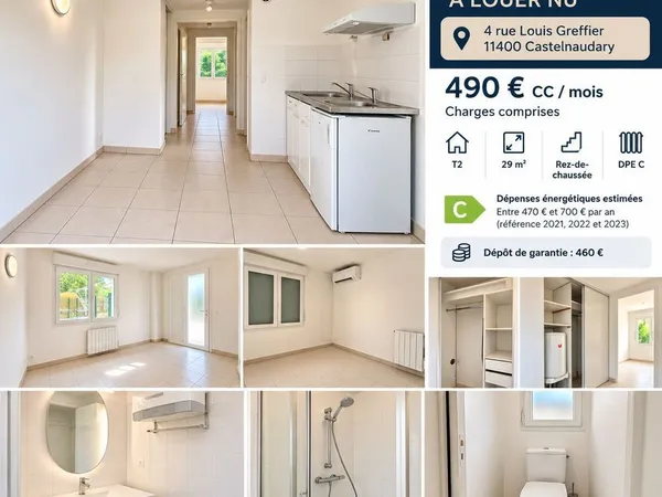 Appartement 2 pièces 29 m²