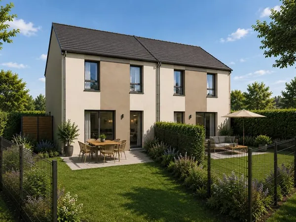À moins de 30min de Rouen  MAISON NEUVE T3 AVEC GRAND JARDIN DANS UN ENVIRONNEMENT PAISIBLE