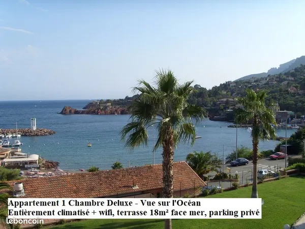 2 pièces face mer + terrasse 18m² + parking pour octobre, novembre et décembre 2026