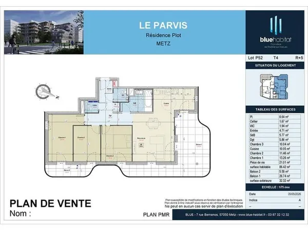 Appartement 4 pièces 86 m²