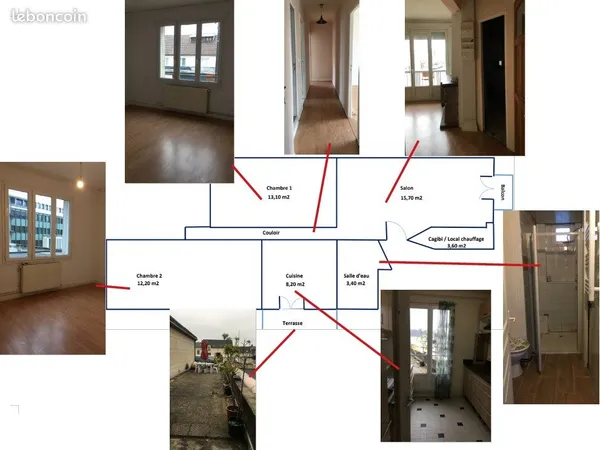 Appartement F3 Creil Centre