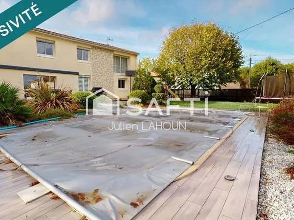 Maison familiale 185 m²  5 chambres, piscine et calme aux portes de Cognac