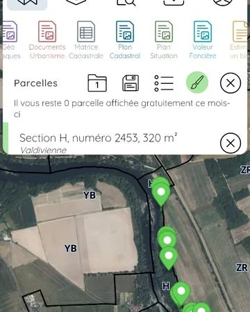 Lot parcelles bord de Vienne