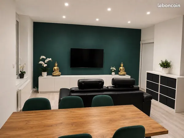 Appartement 68 m² - 2 chambres - Jardin 55 m² - Garage double - Entièrement rénové