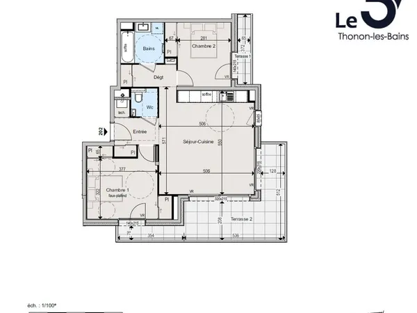 Appartement 3 pièces 68 m²