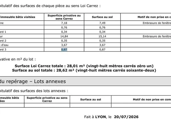 Appartement 2 pièces 28 m²