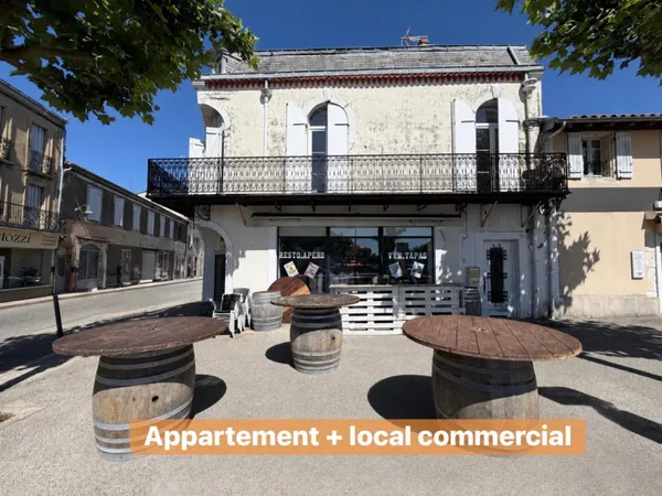 IMMEUBLE AVEC LOCAL COMMERCIAL ET APPARTEMENT