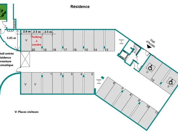 Vends parking 13m²