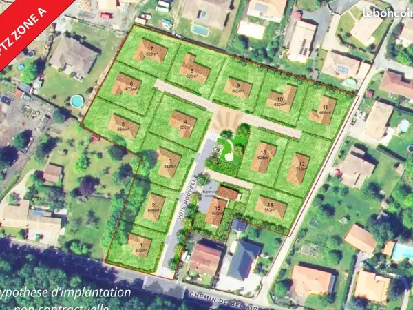 Terrain 582 m² Leognan