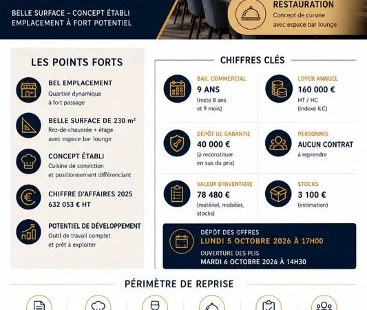 Restaurant 230 m² PARIS